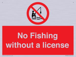No Fishing without a license